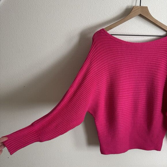 Anthropologie Sweater Womens Small Pink Ribbed Chunky Knit Boho Coastal Colorful - Picture 5 of 16